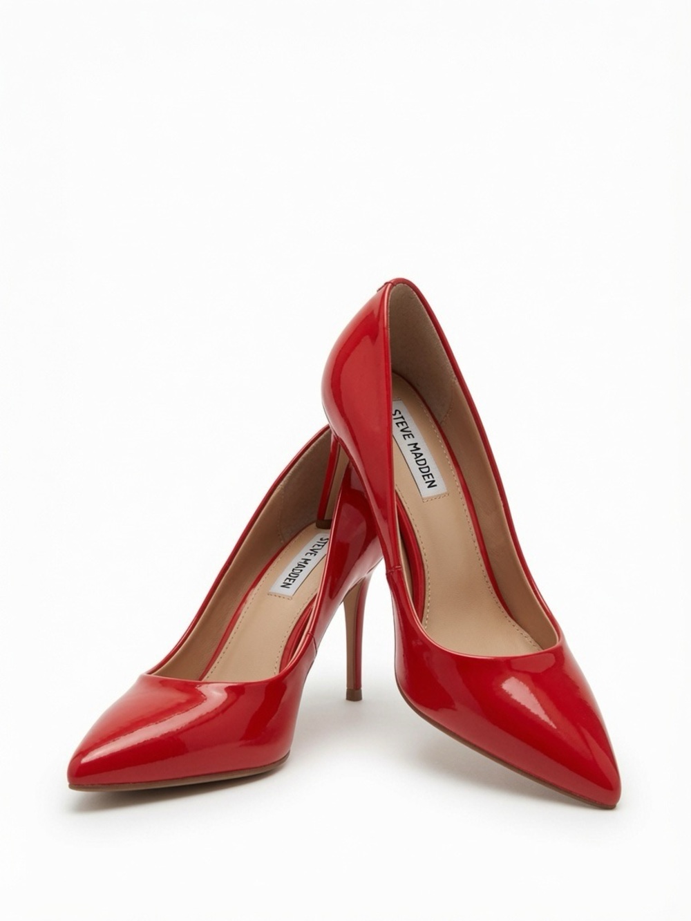 Steve Madden Red Patent Pointed-Toe Stiletto Pumps Size 7 - Picture 12 of 12